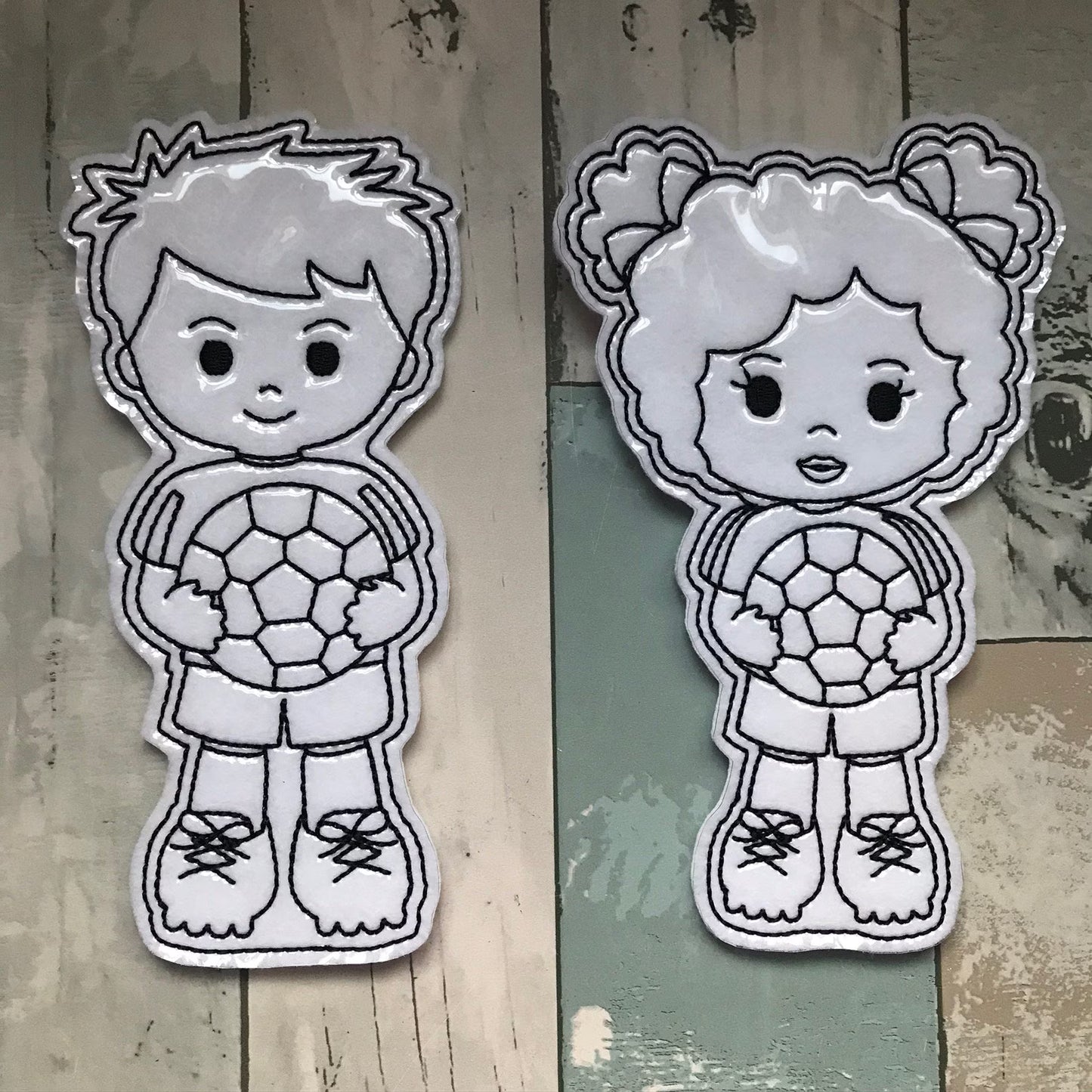 Soccer Kids Colouring Dolls