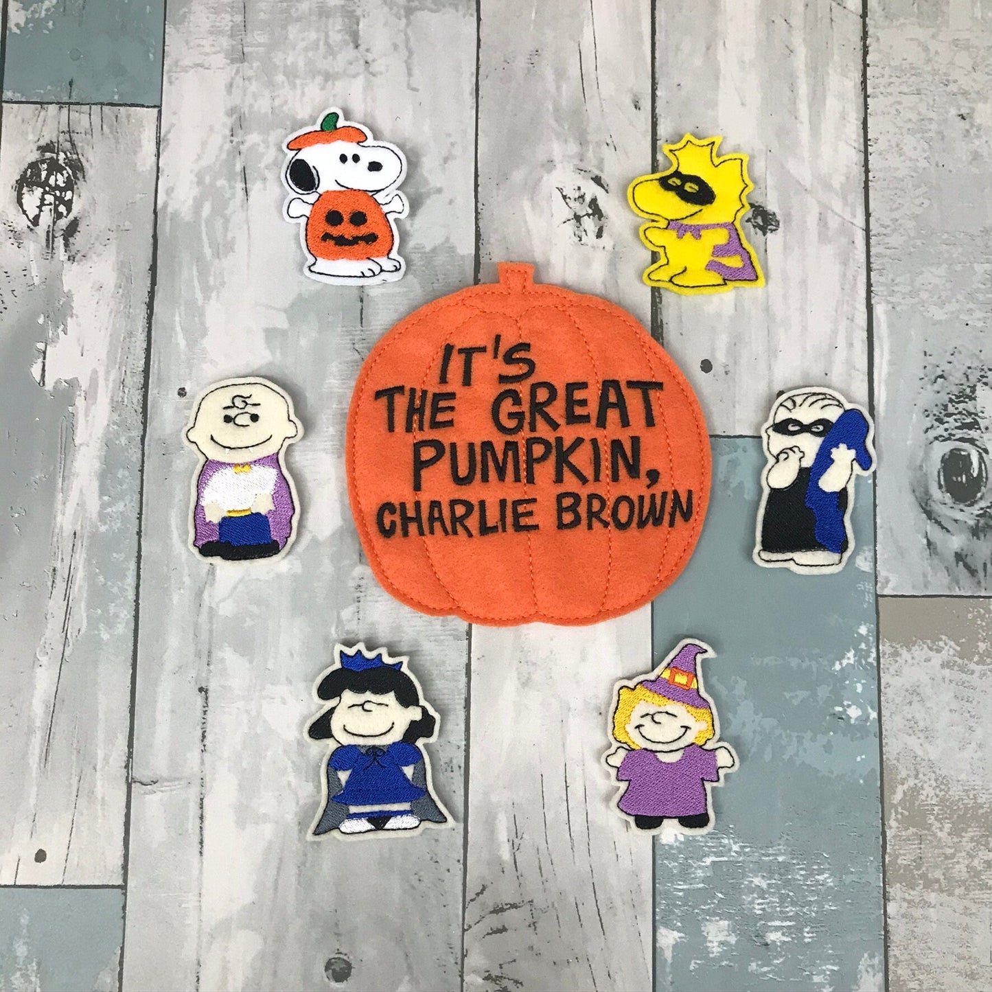 Block Head Halloween Felt Finger Puppets
