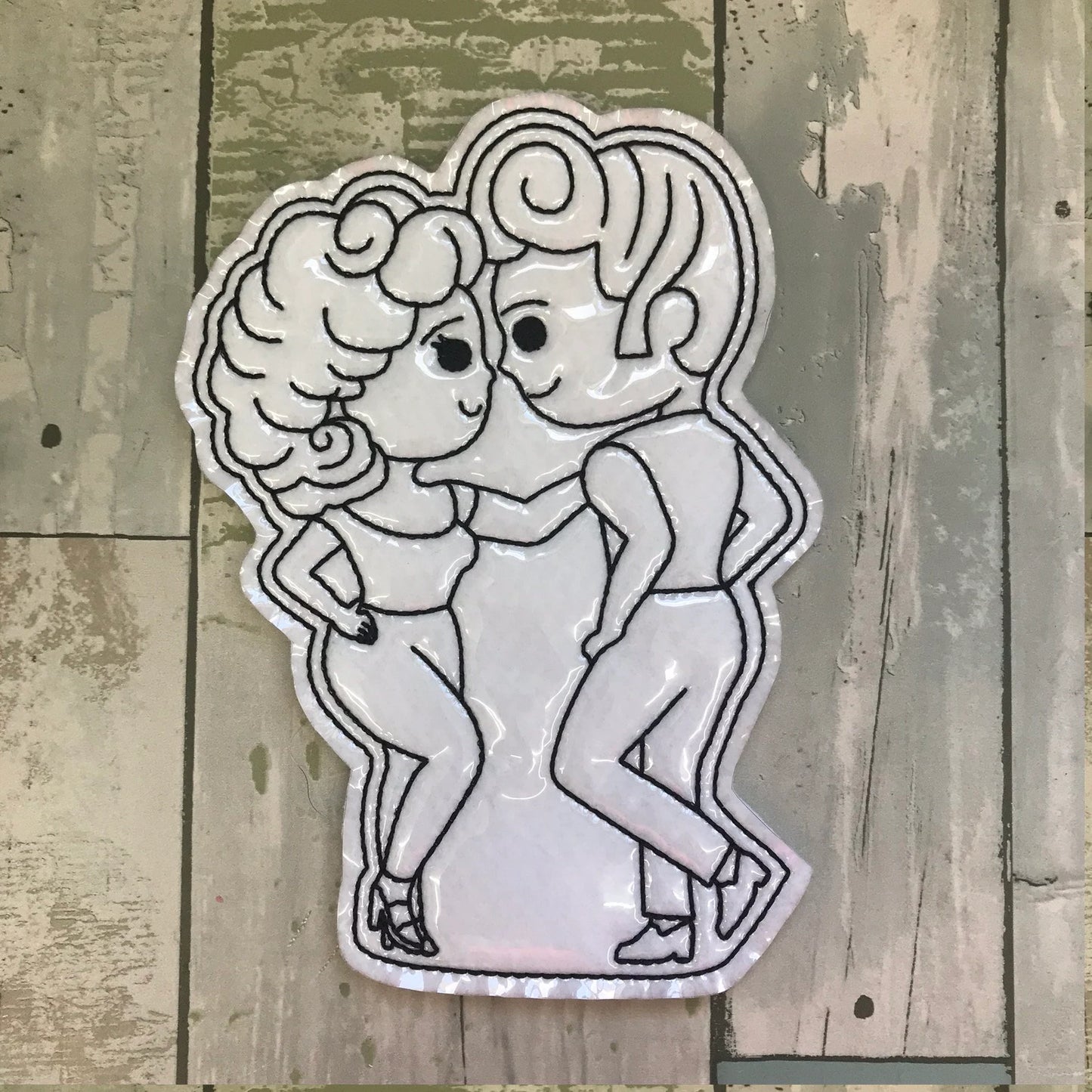 Retro Dance & Hot‑Rod Crew Colouring Dolls