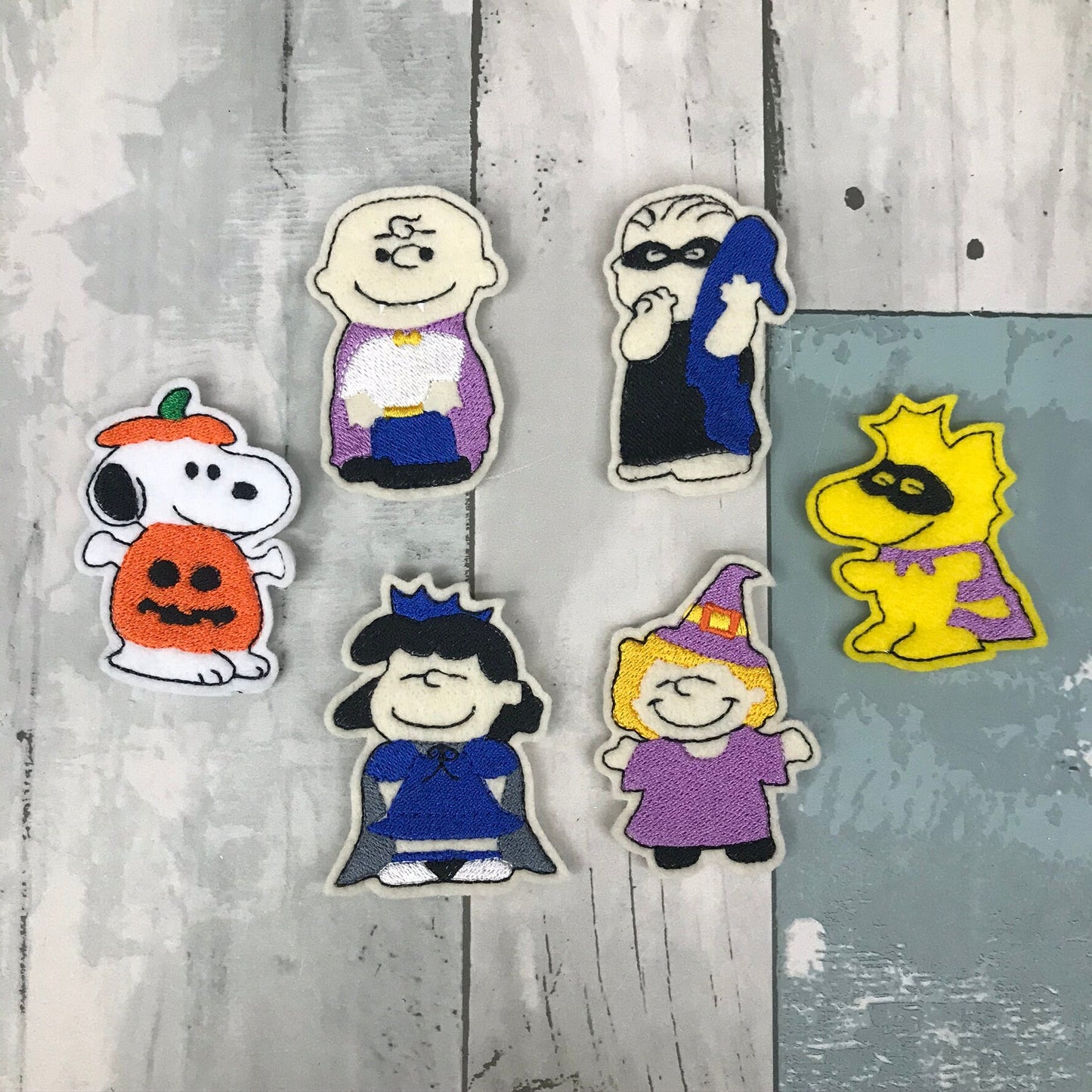 Block Head Halloween Felt Finger Puppets