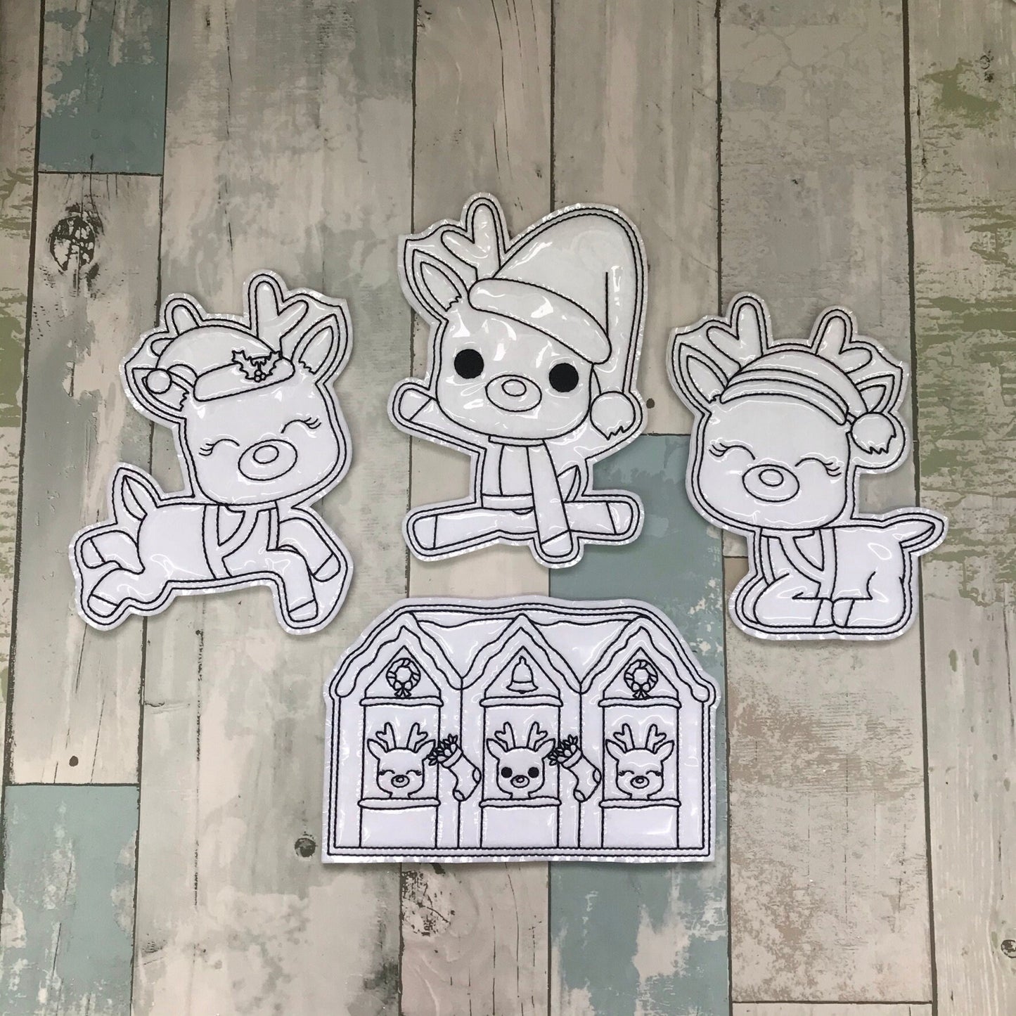 Reindeer Set 1 Colouring Dolls