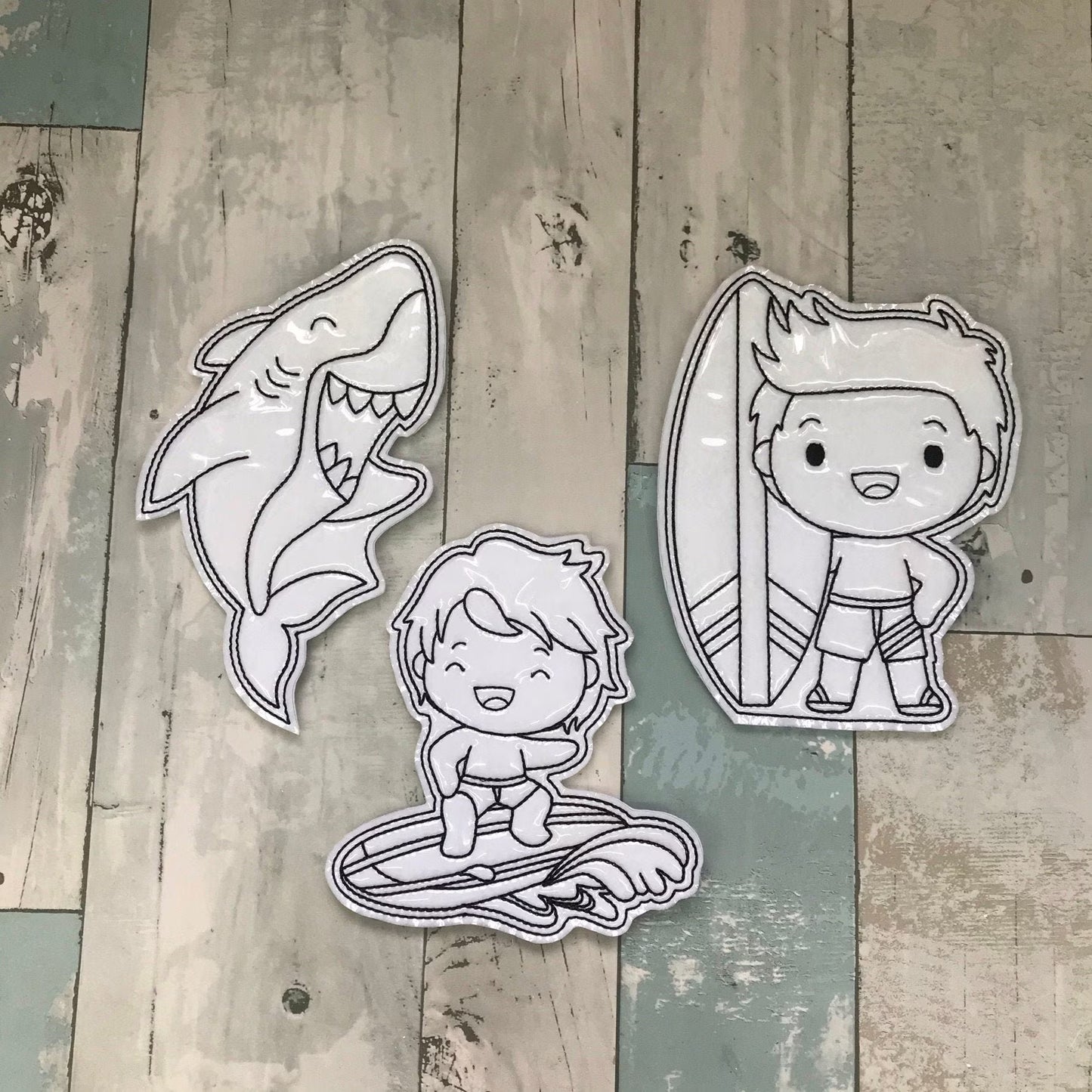 Surfer Boys Colouring Dolls