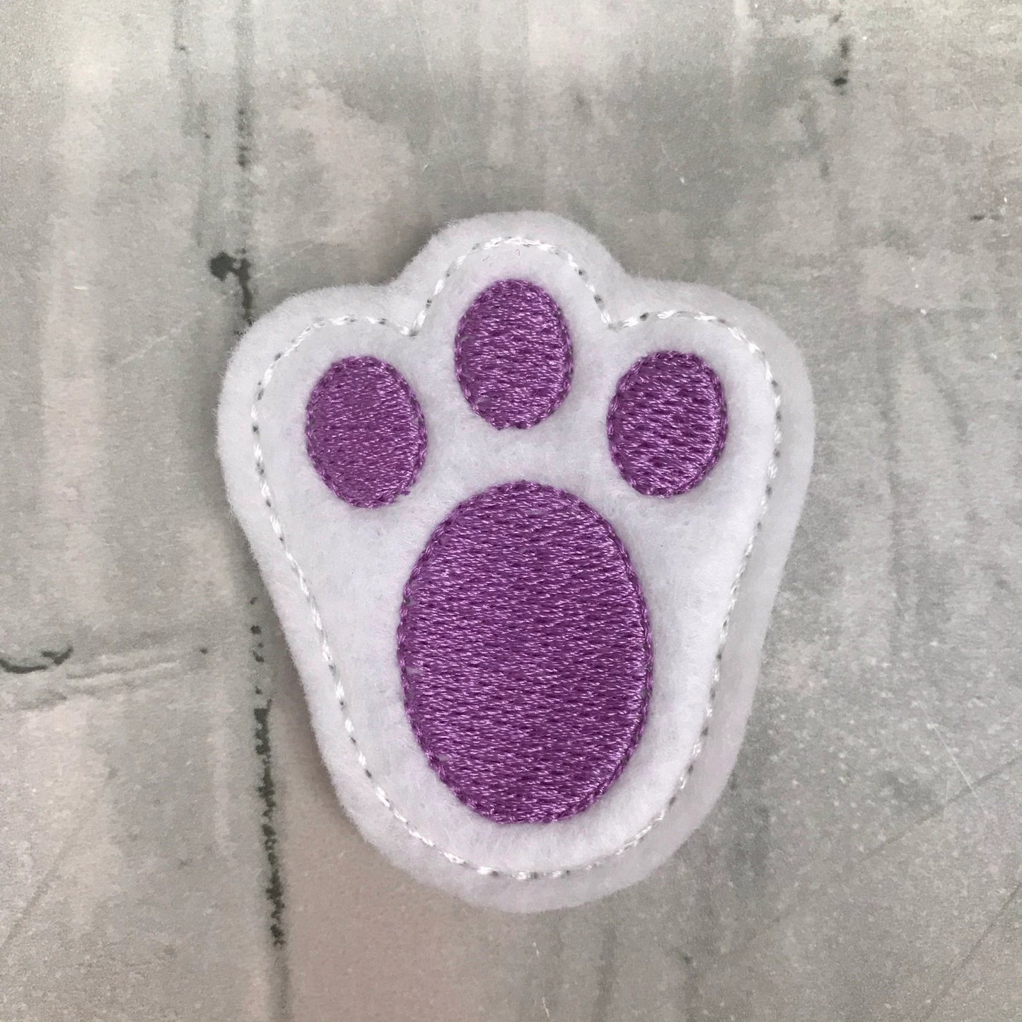 Bunny Foot Felt Snap Hair Clip