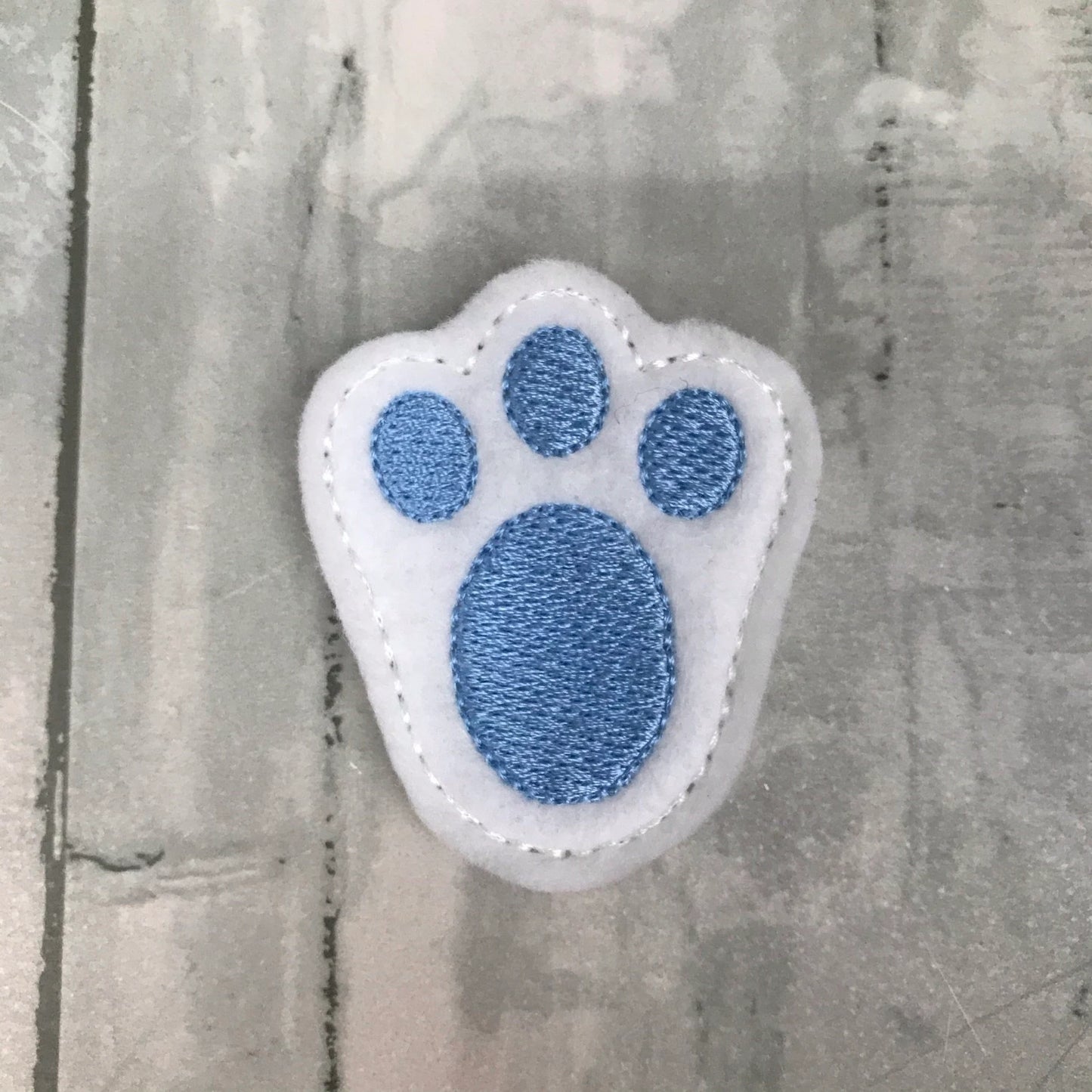 Bunny Foot Felt Snap Hair Clip