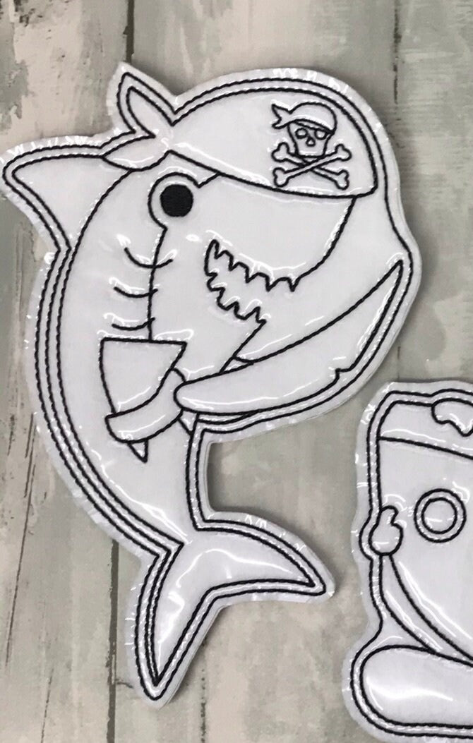 Pirate Sharks Colouring Dolls