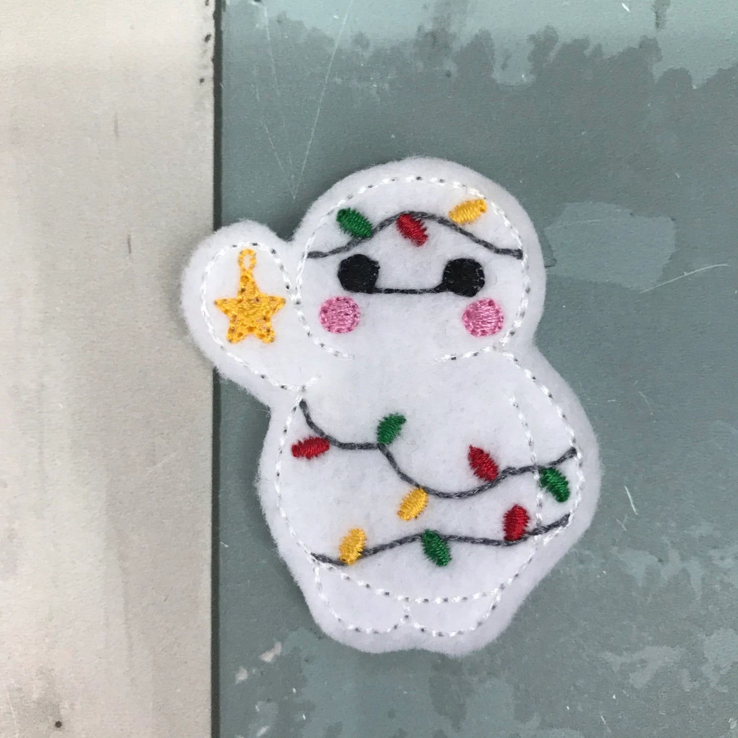 Personal Healthcare Companion Christmas Lights Felt Snap Hair Clip