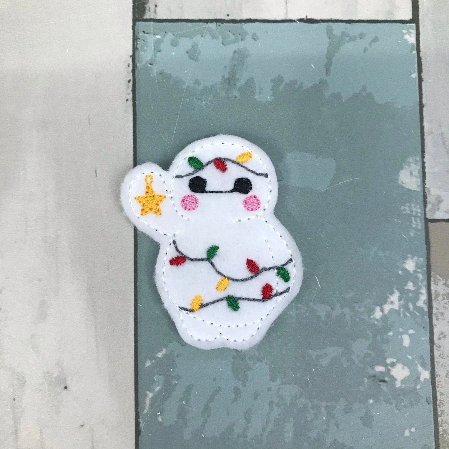 Personal Healthcare Companion Christmas Lights Felt Snap Hair Clip