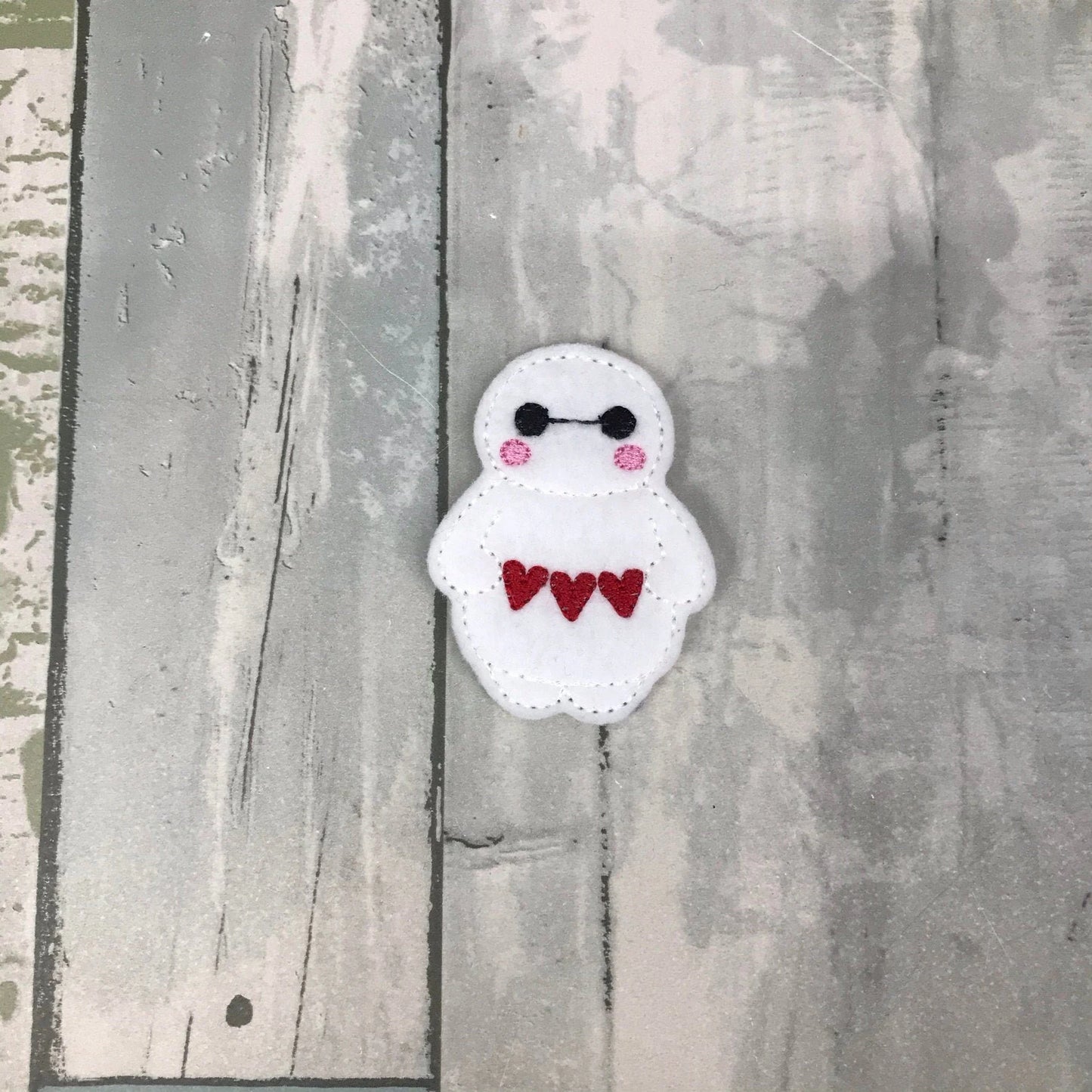 Personal Healthcare Companion Valentines Hearts Felt Snap Hair Clip