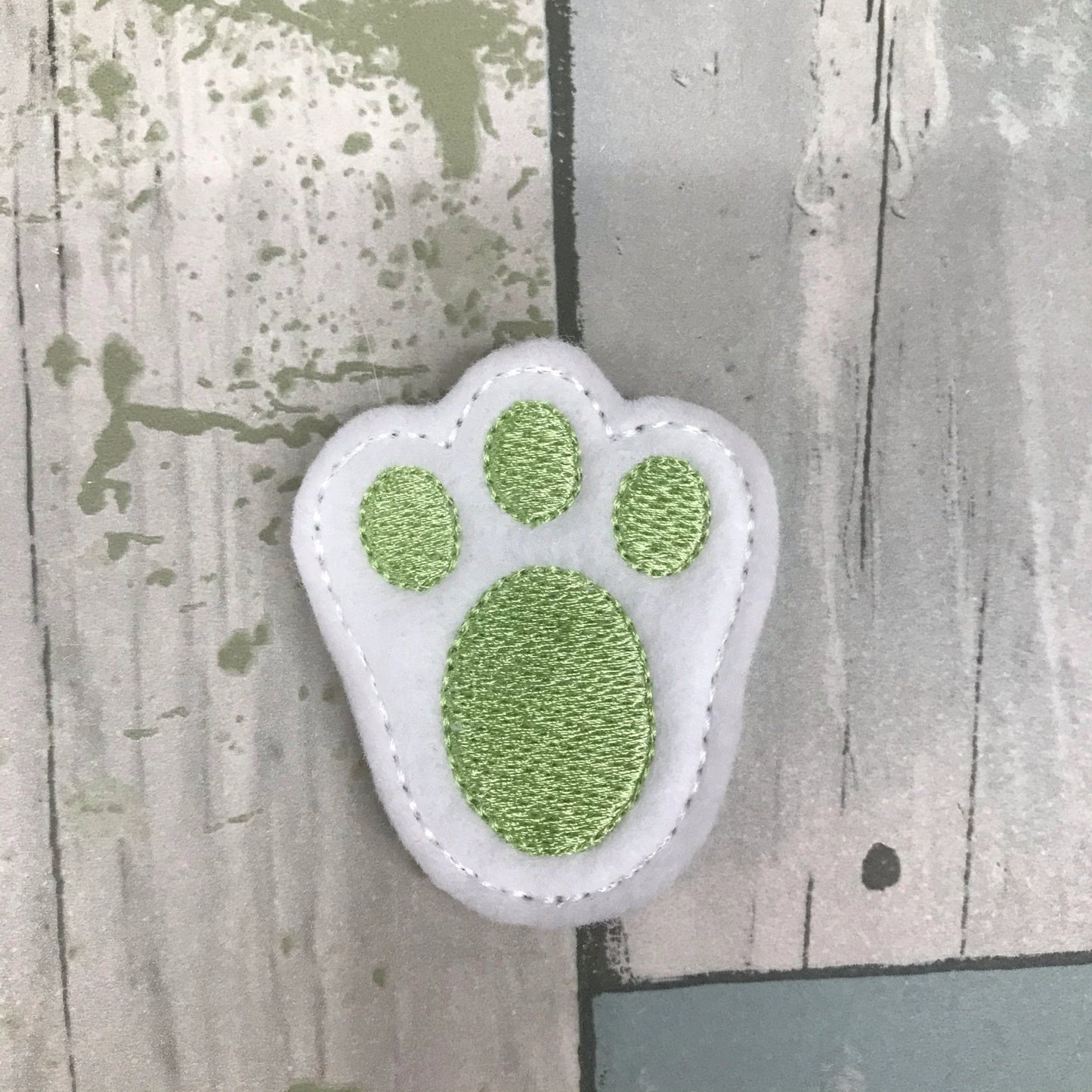 Bunny Foot Felt Snap Hair Clip