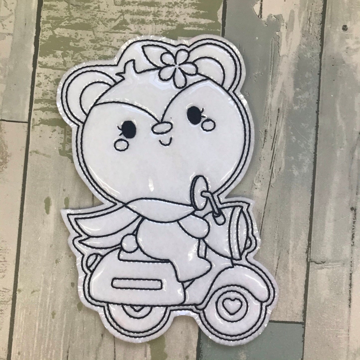 Bear Having Fun With a Friend Colouring Dolls
