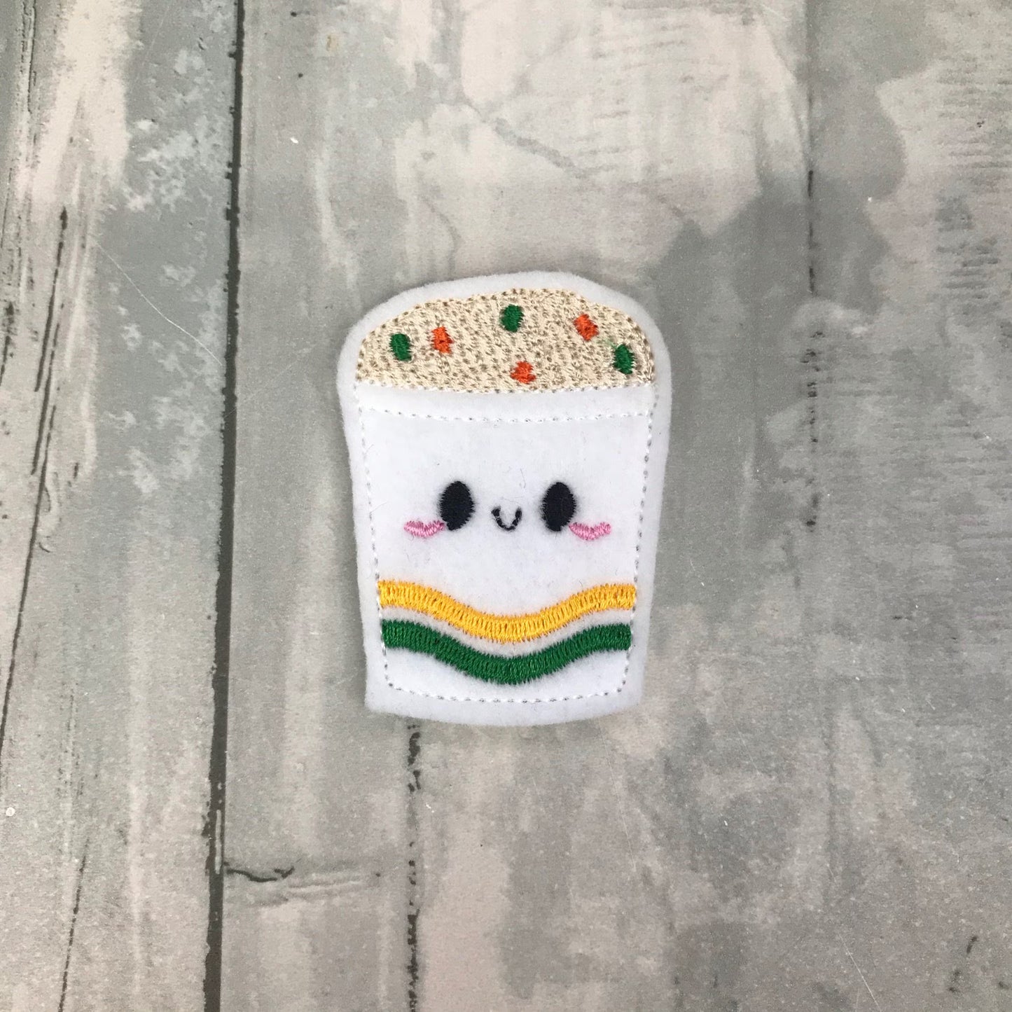 Instant Noodles Felt Snap Hair Clip