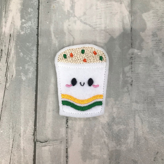 Instant Noodles Felt Snap Hair Clip