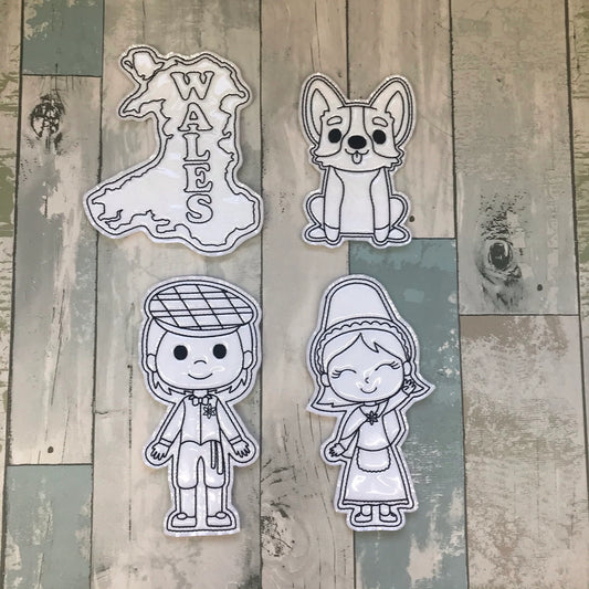 Welsh Colouring Dolls