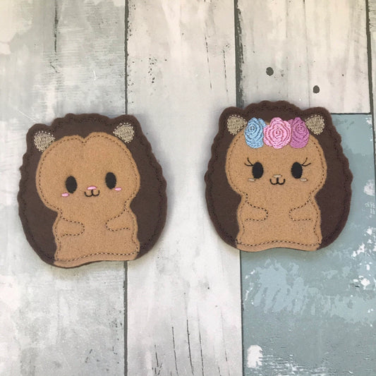 Hedgehog Couple Finger Puppets