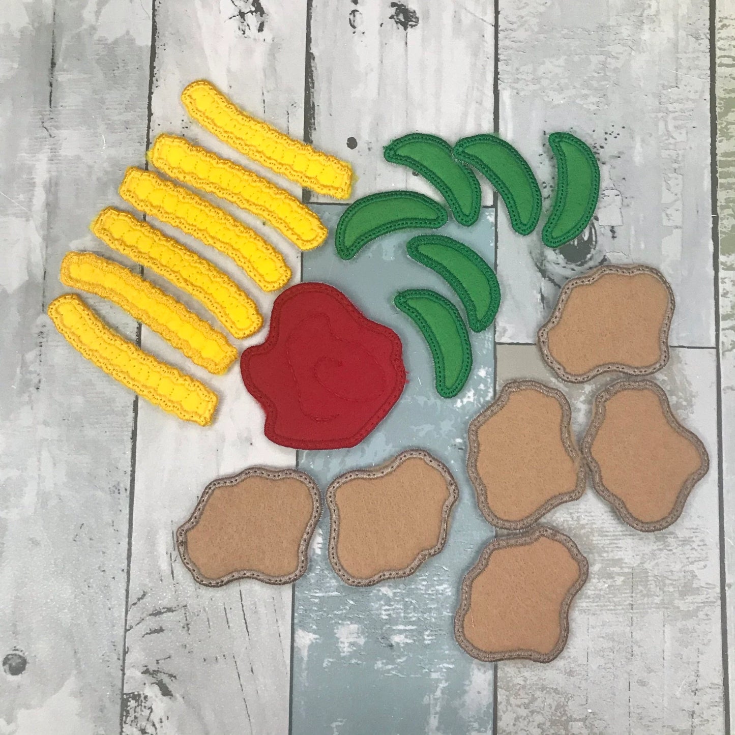 Chicken Nugget Dinner Felt Play Food