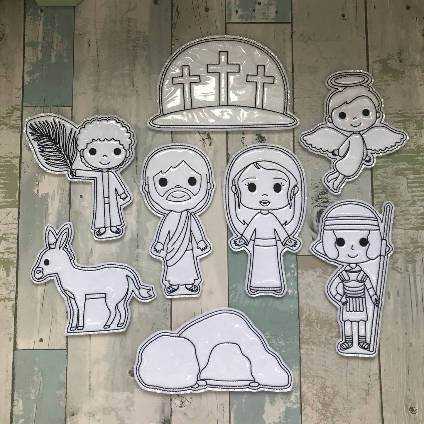 Easter Set 4 Colouring Dolls