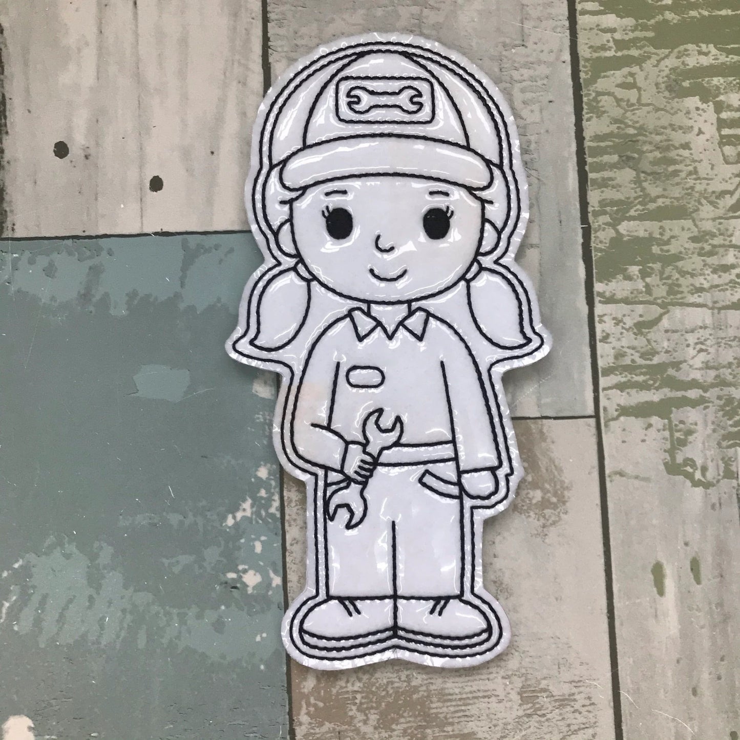 Mechanic Kids Colouring Dolls