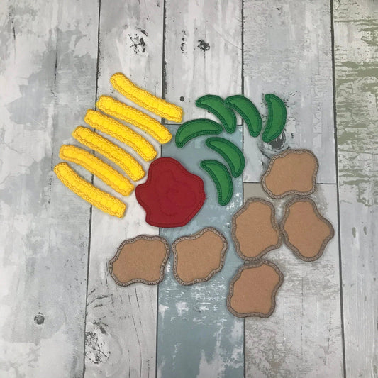 Chicken Nugget Dinner Felt Play Food