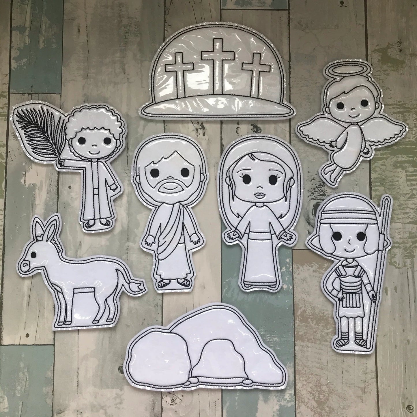 Easter Set 4 Colouring Dolls