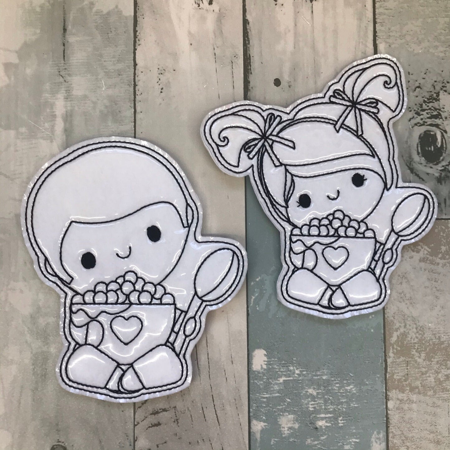 Breakfast Kids Colouring Dolls