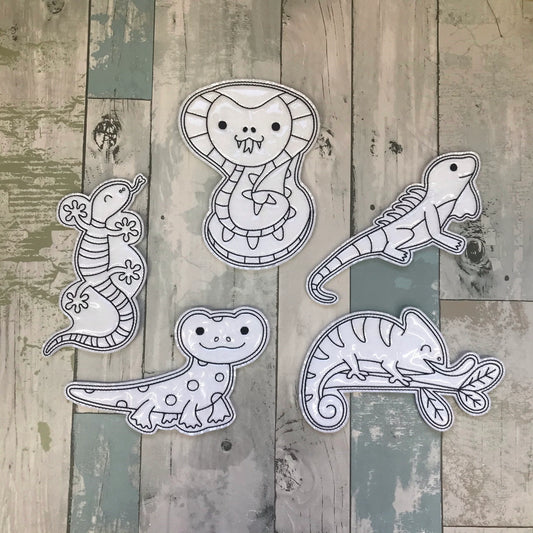 Reptiles Colouring Dolls