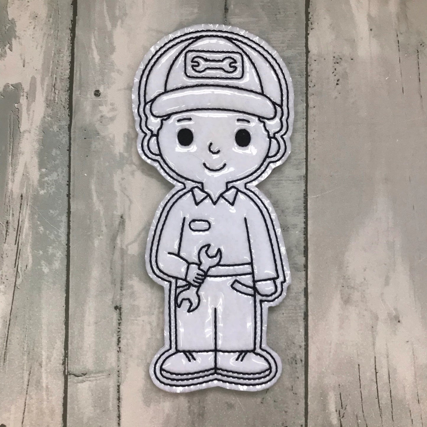 Mechanic Kids Colouring Dolls