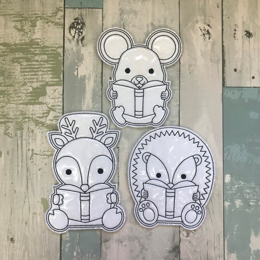 Reading Animals Colouring Dolls