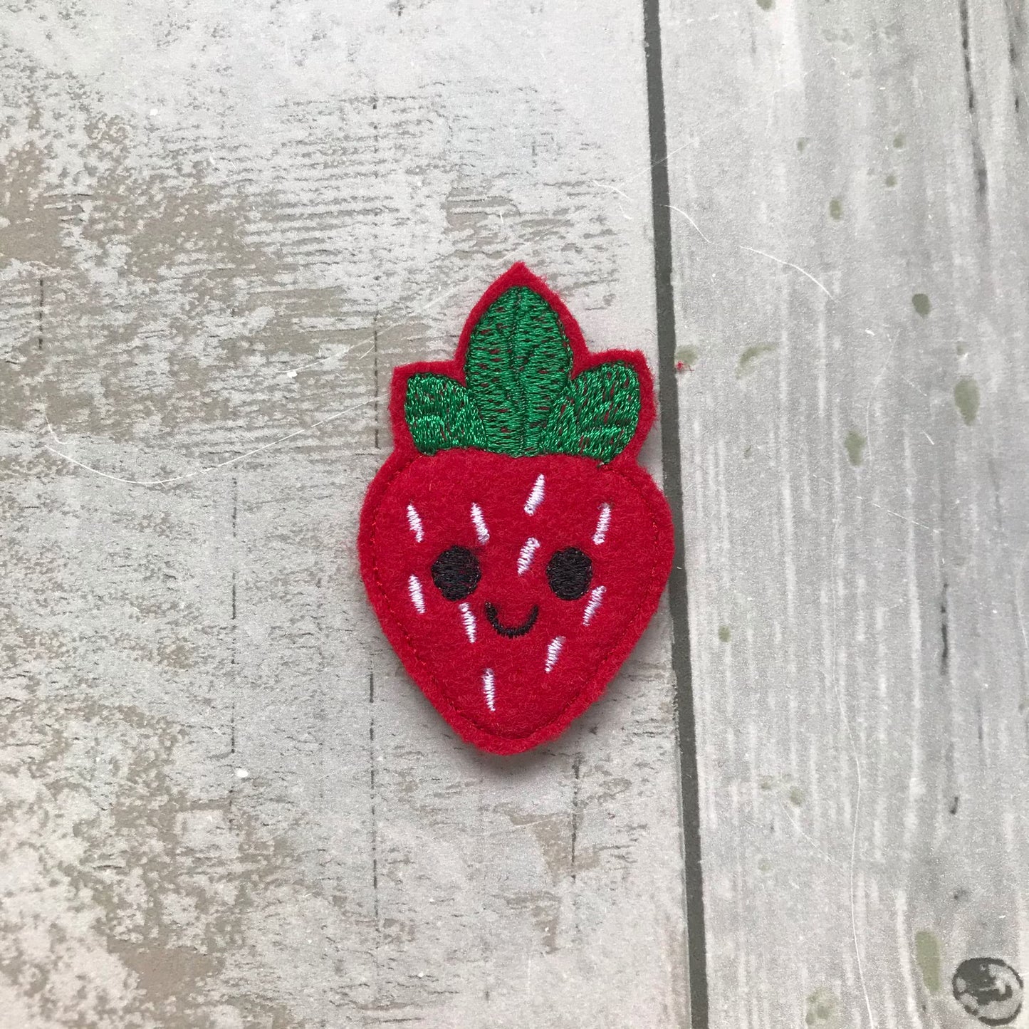 Strawberry Felt Snap Hair Clip