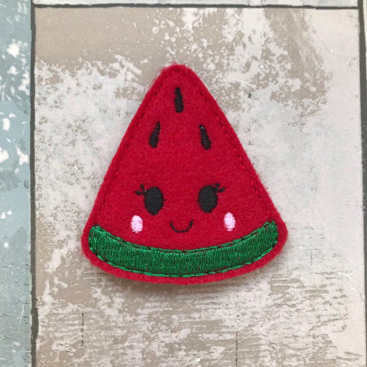 Watermelon Felt Snap Hair Clip