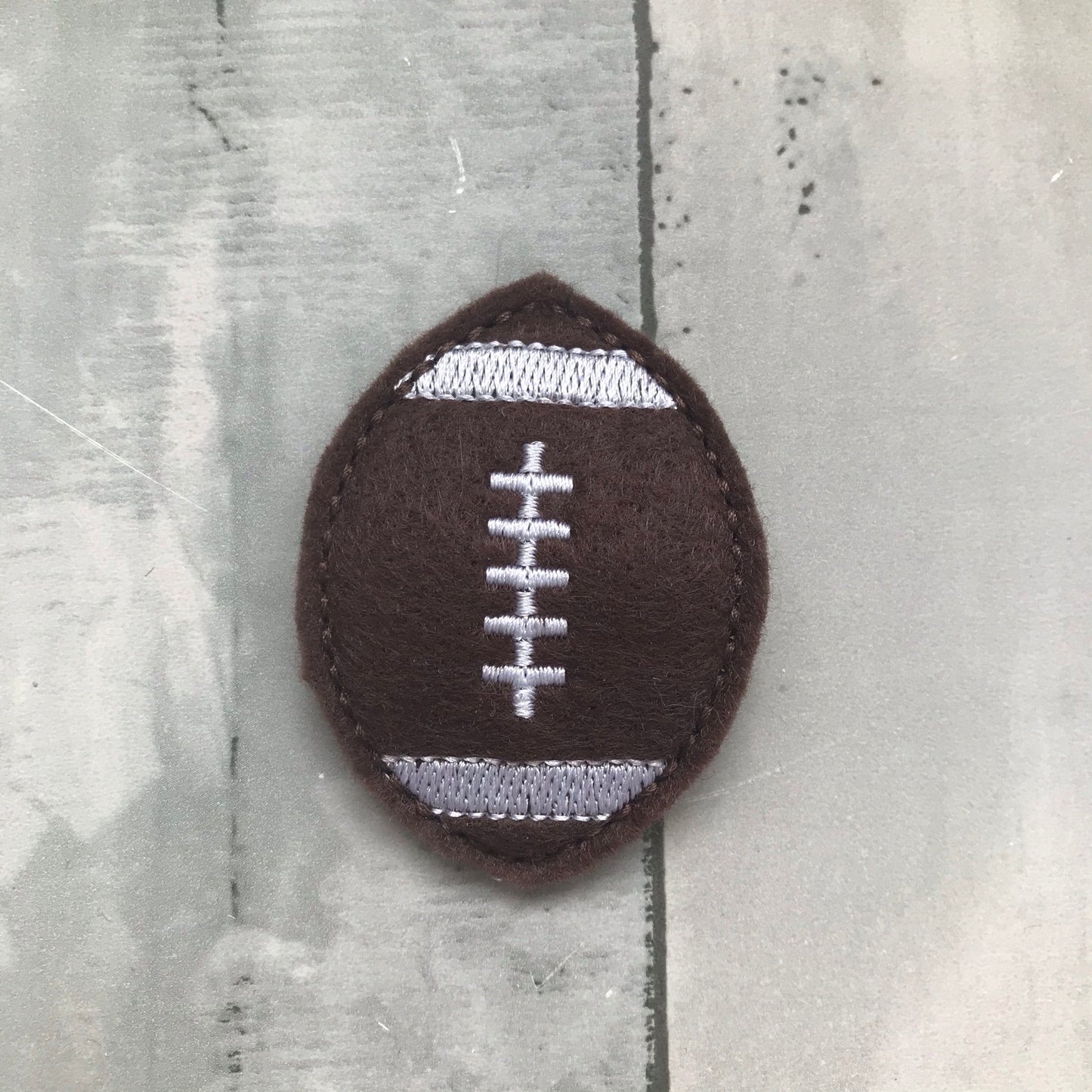 Football Felt Snap Hair Clip