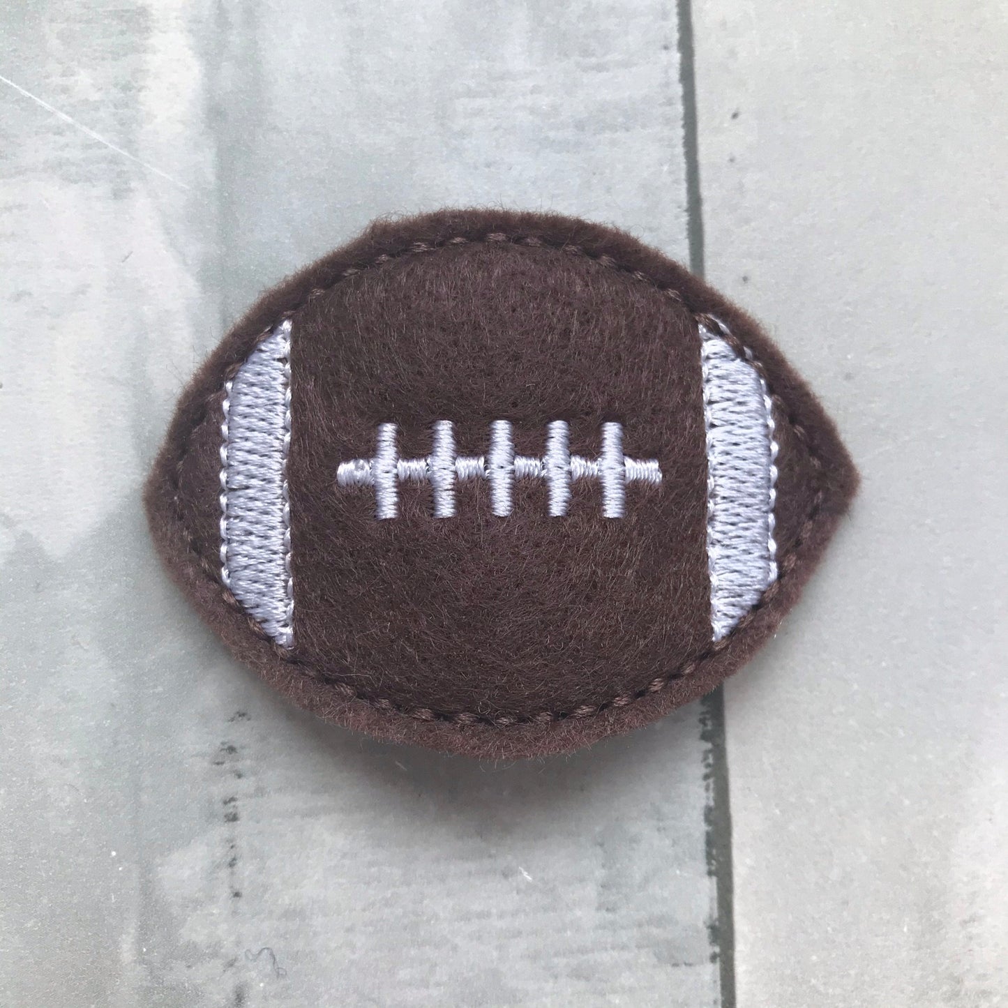 Football Felt Snap Hair Clip