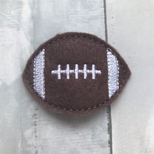 Football Felt Snap Hair Clip