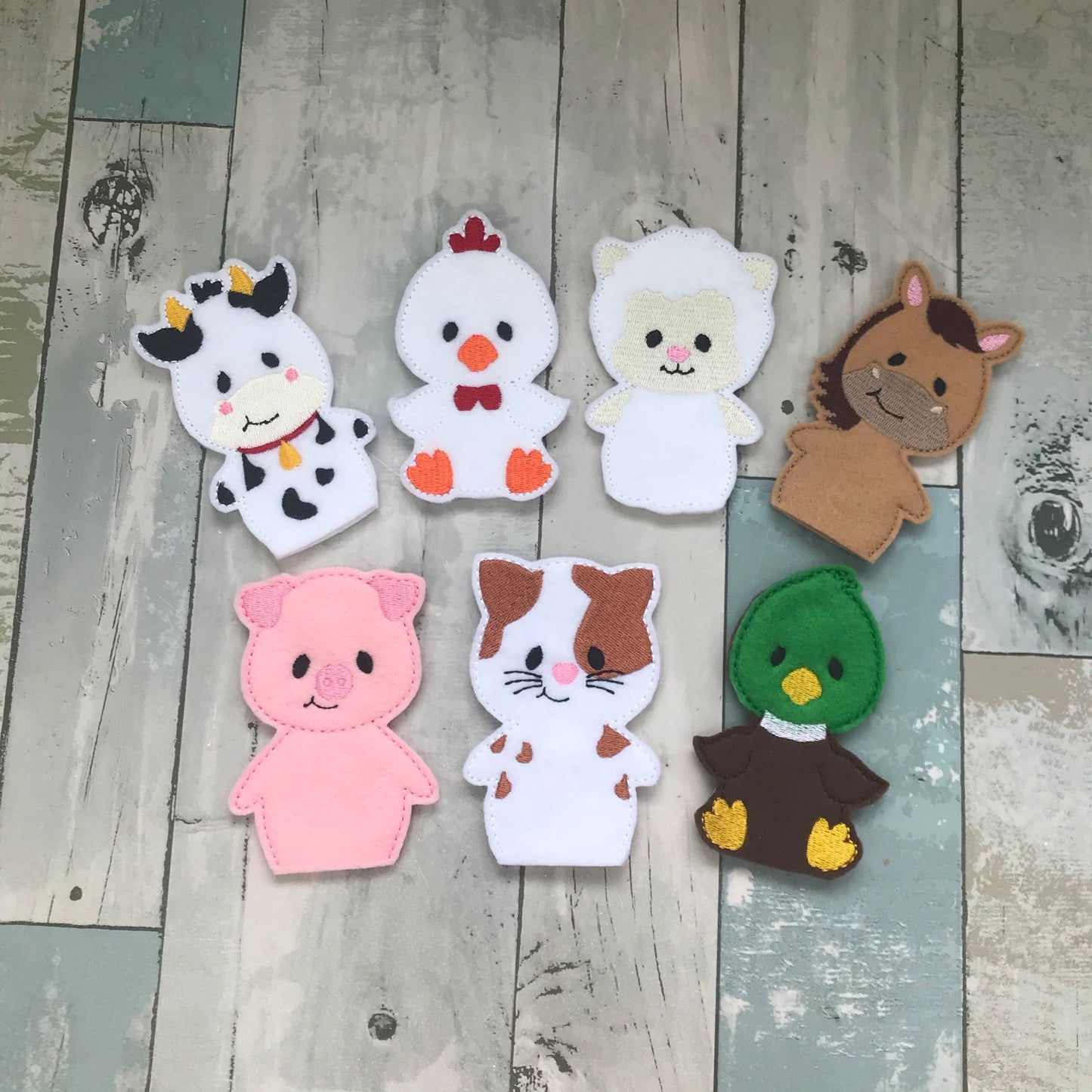 Barnyard Animals Felt Finger Puppets