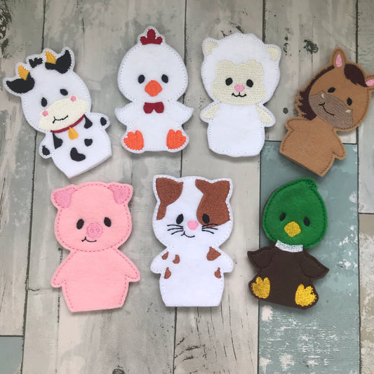 Barnyard Animals Felt Finger Puppets