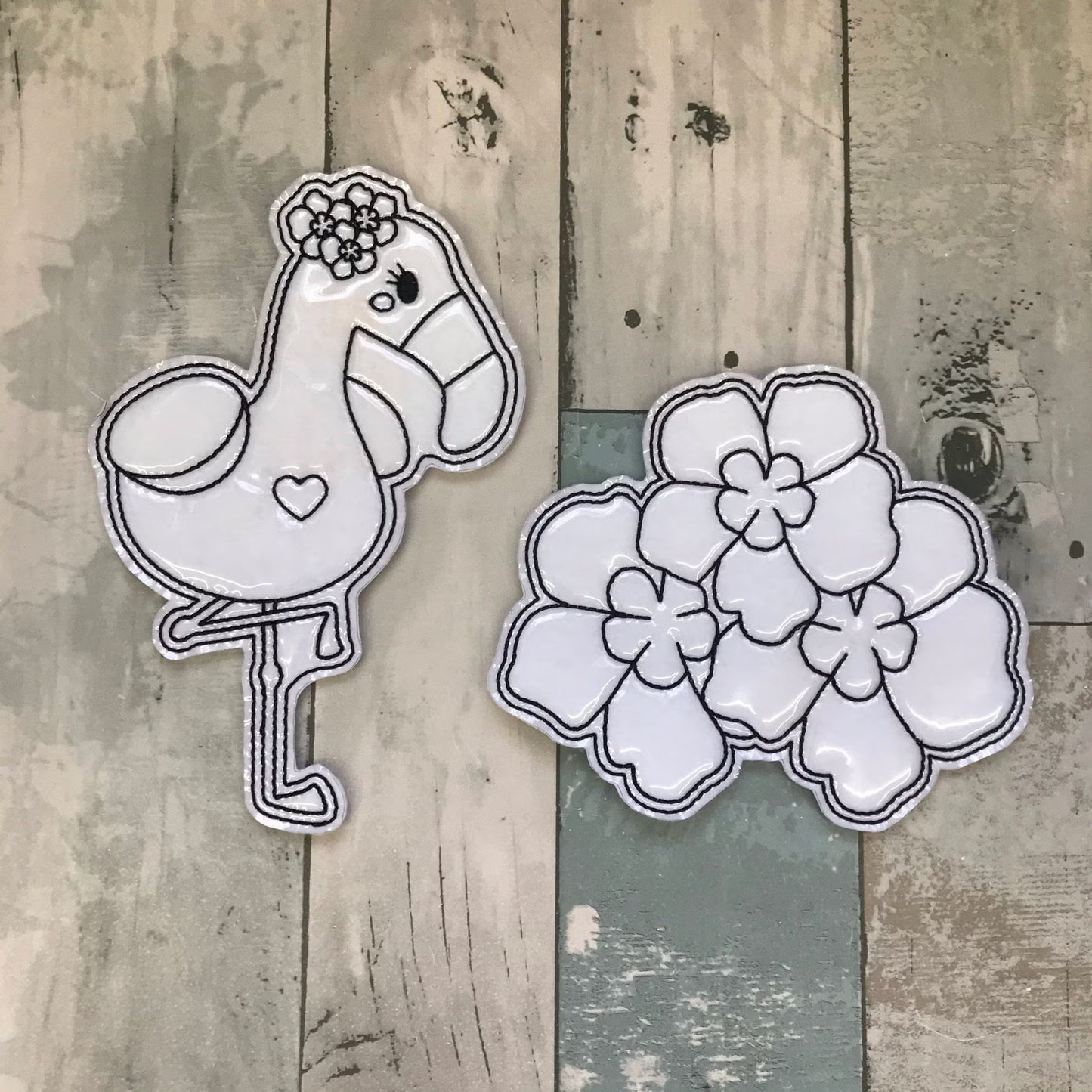 Flamingo Set 3 Colouring Dolls