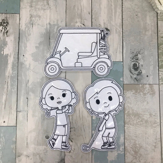 Golf Colouring Dolls
