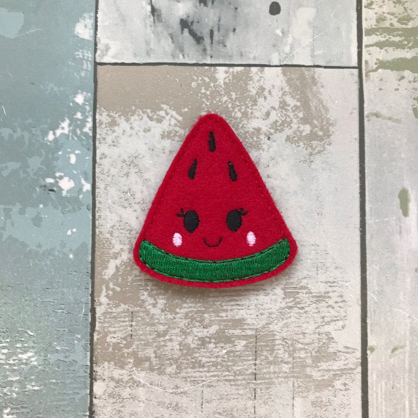 Watermelon Felt Snap Hair Clip