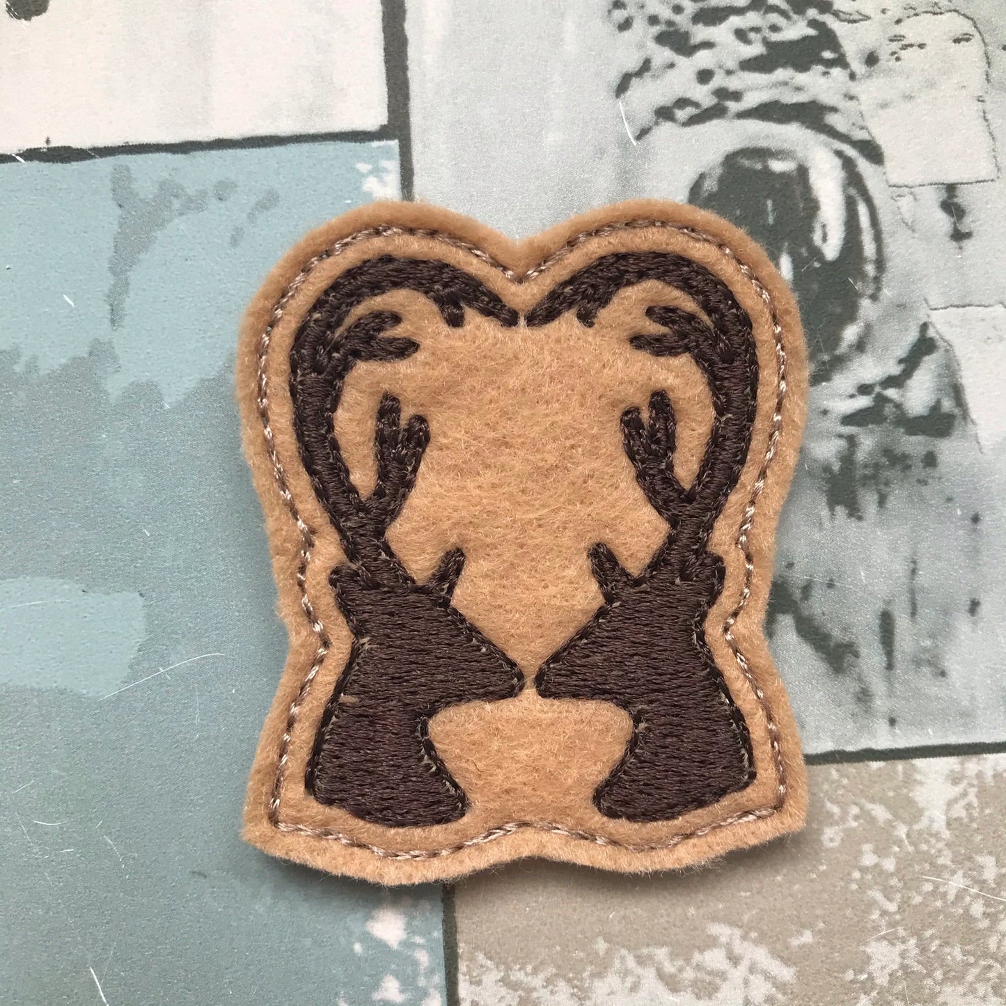 Deer Antler Felt Snap Hair Clip