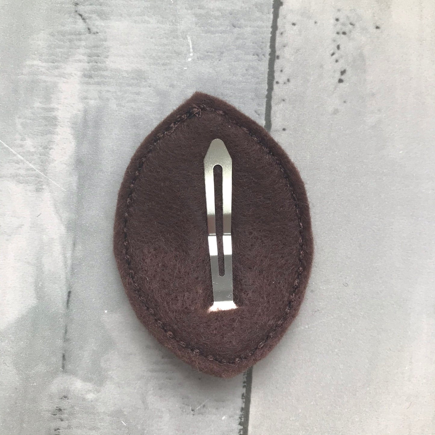 Football Felt Snap Hair Clip