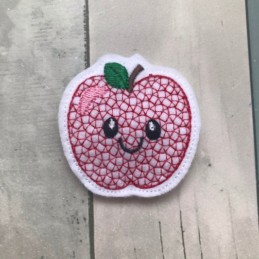 Apple Felt Snap Hair Clip
