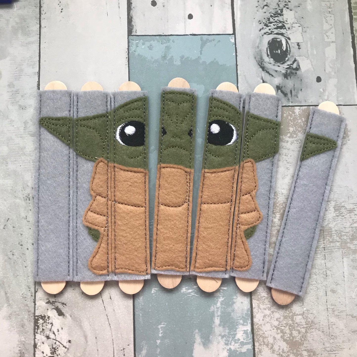 Green Space Baby Felt Stick Puzzle