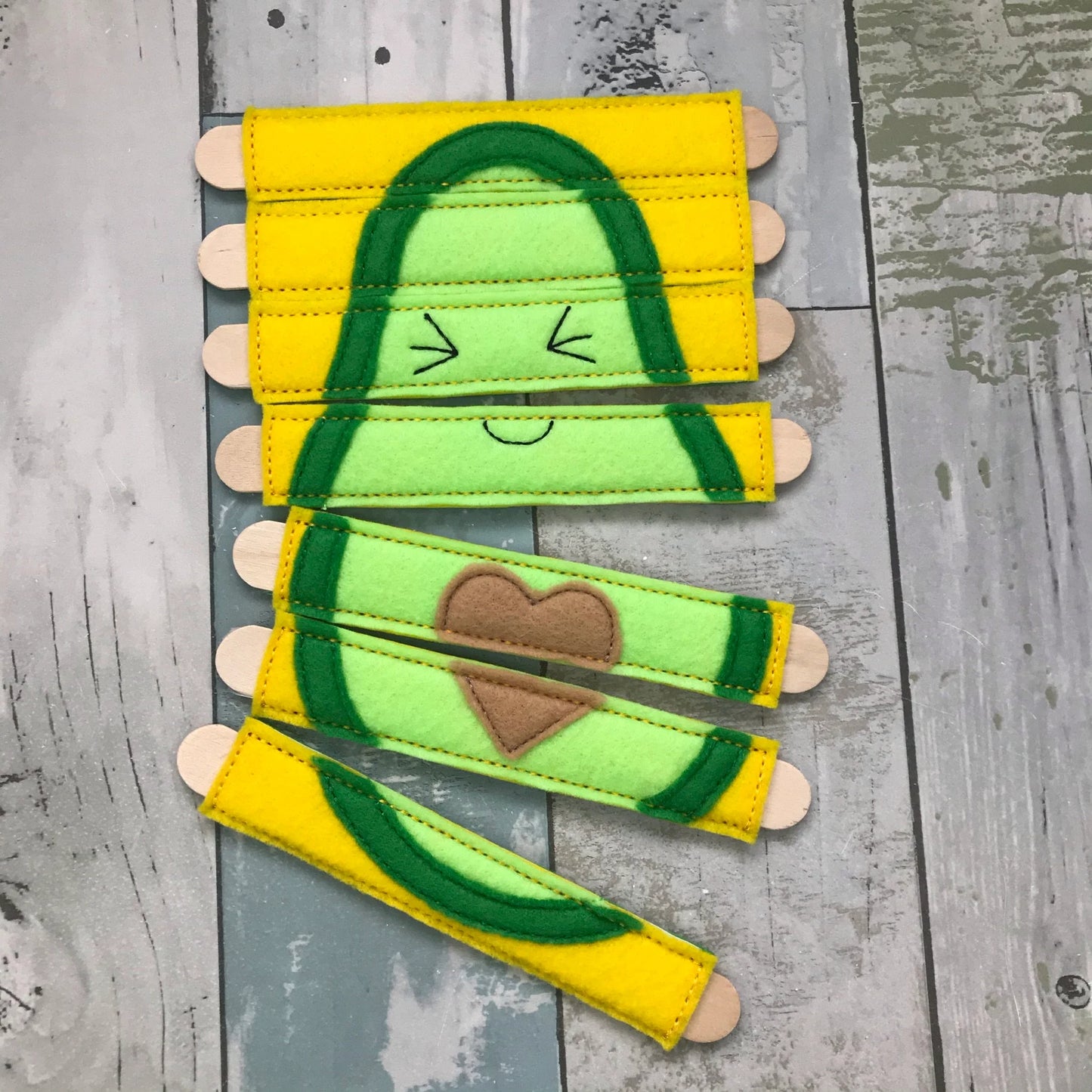Avocado Stick Felt Puzzle