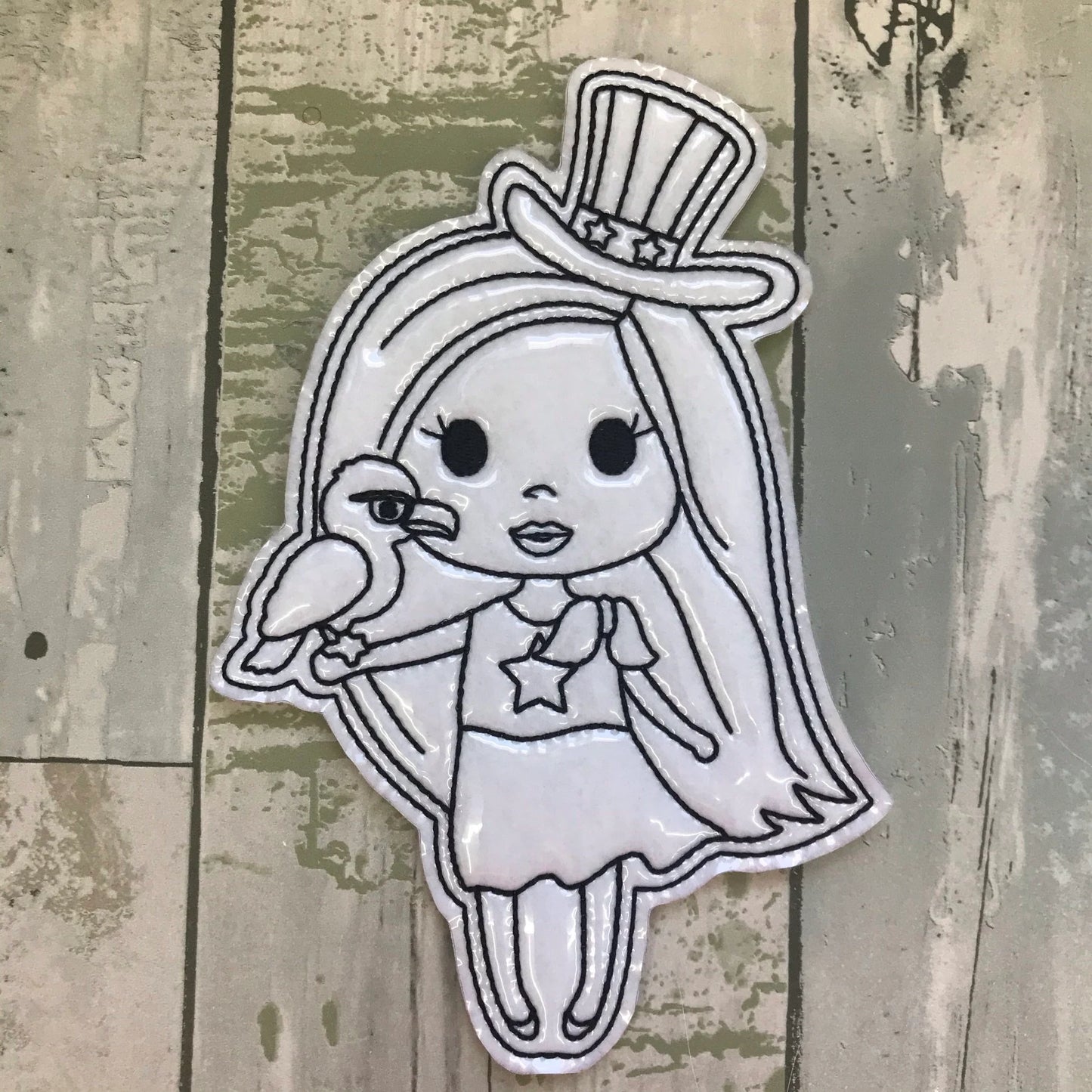 4th of July Girls Colouring Dolls