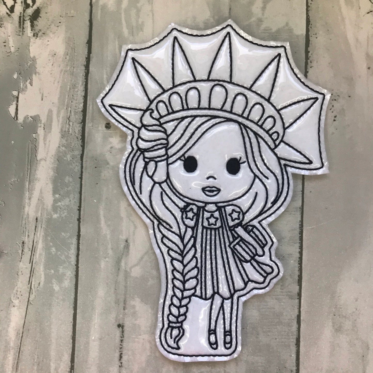 4th of July Girls Colouring Dolls