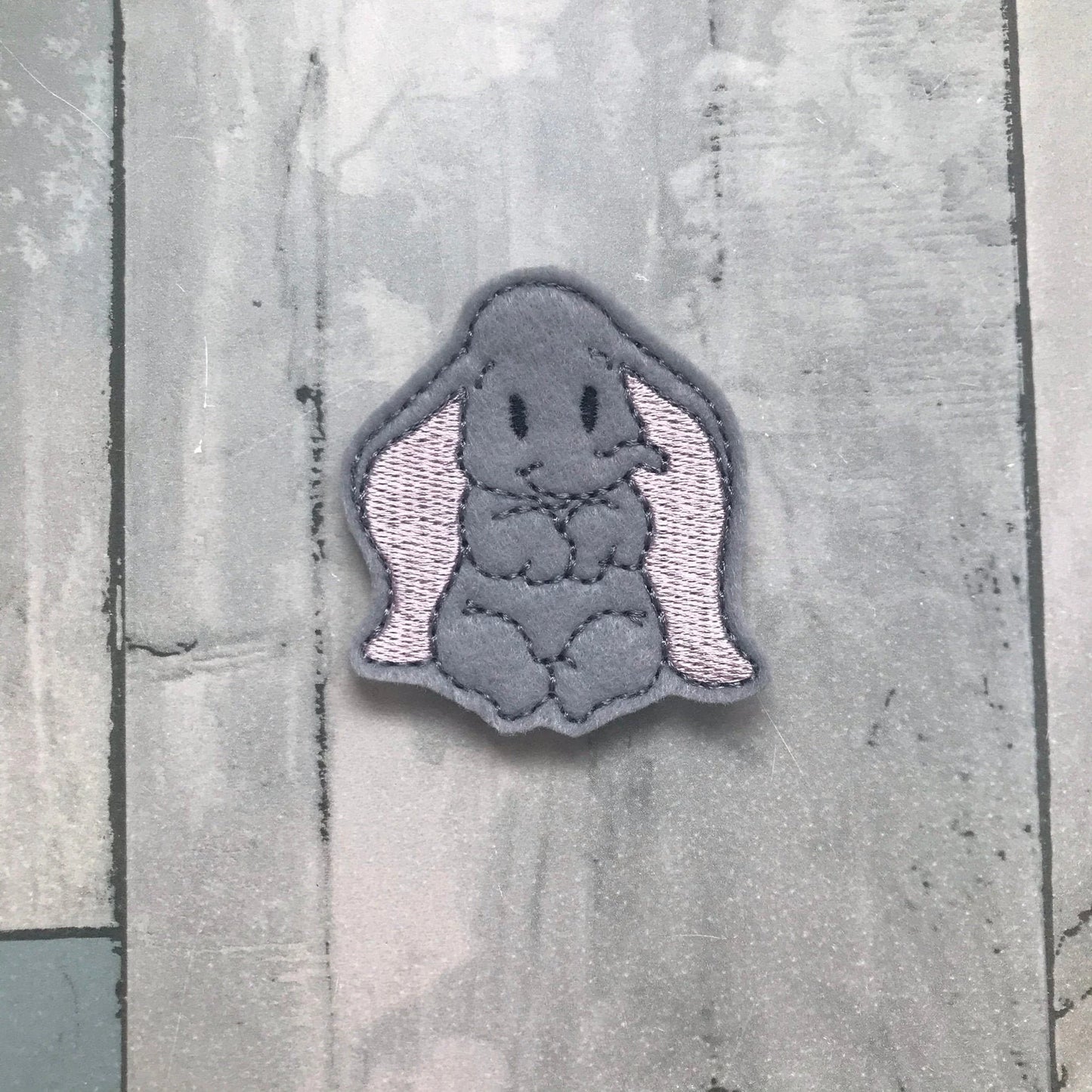 Baby Elephant Felt Snap Hair Clip