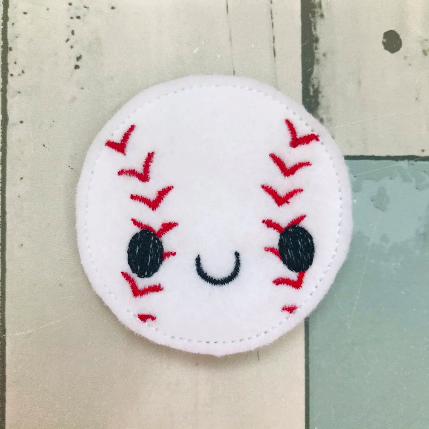 Baseball Felt Snap Hair Clip