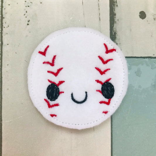 Baseball Felt Snap Hair Clip