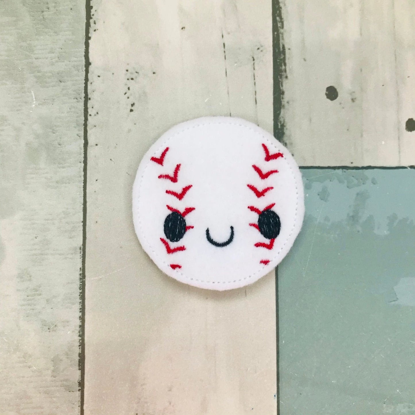 Baseball Felt Snap Hair Clip