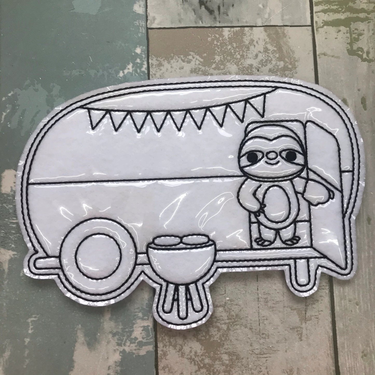 Camping Sloths Colouring Dolls
