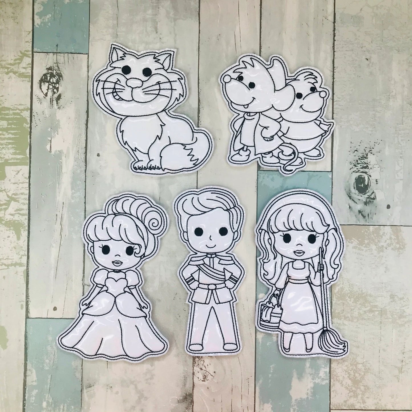 Glass Slipper Princess Colouring Dolls